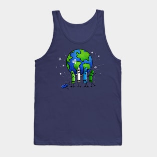 Earth Day Color Crayons Tank Top